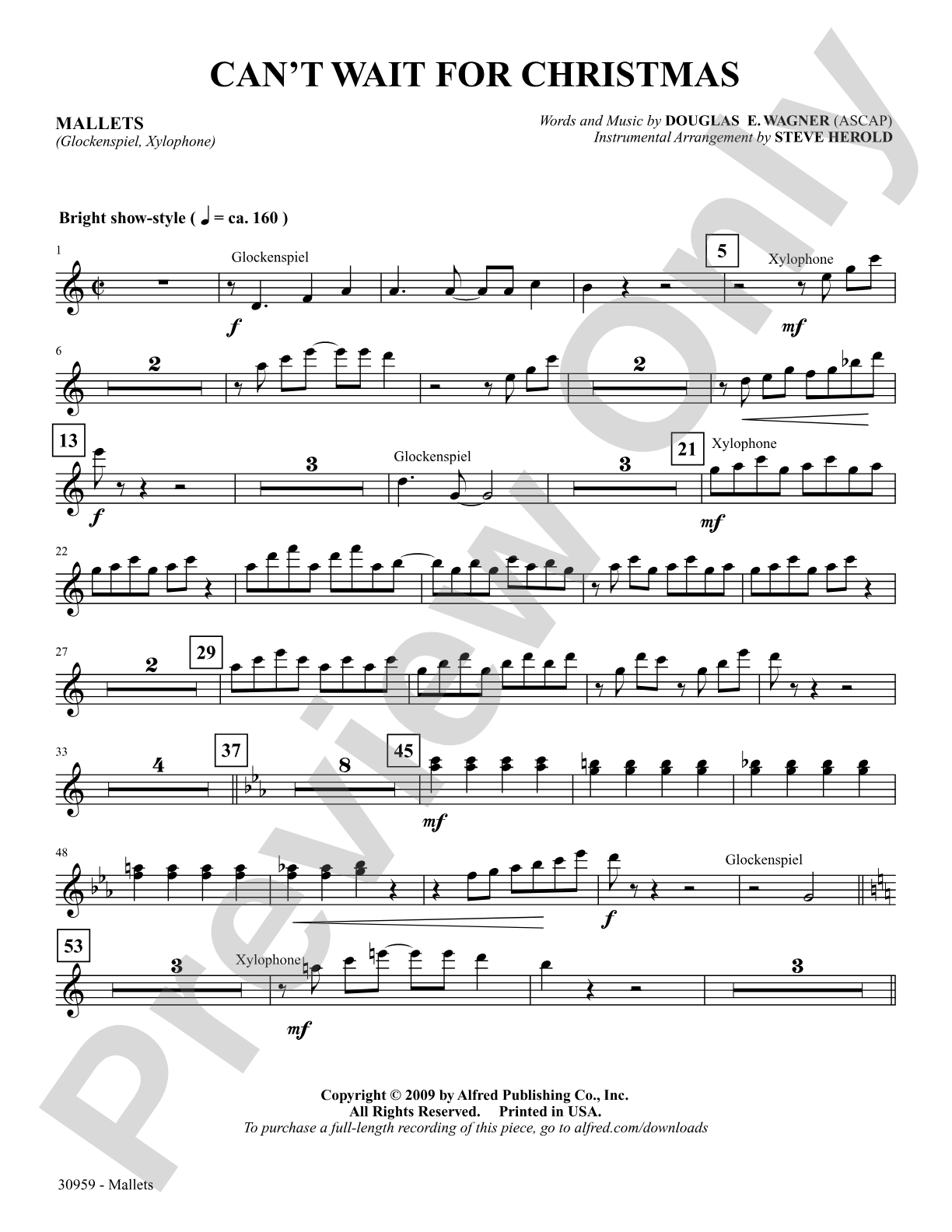 Can't Wait for Christmas: Mallets: Choral SoundPax