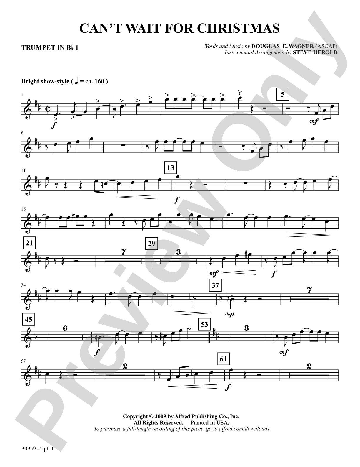 Can't Wait for Christmas: 1st B-flat Trumpet: Choral SoundPax