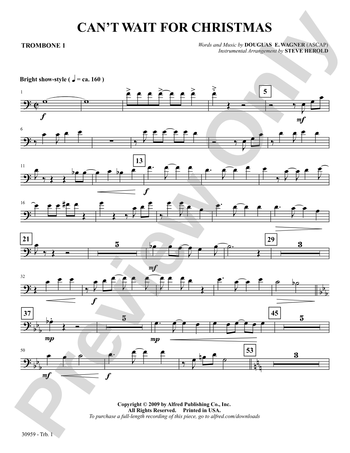 Can't Wait for Christmas: 1st Trombone: Choral SoundPax