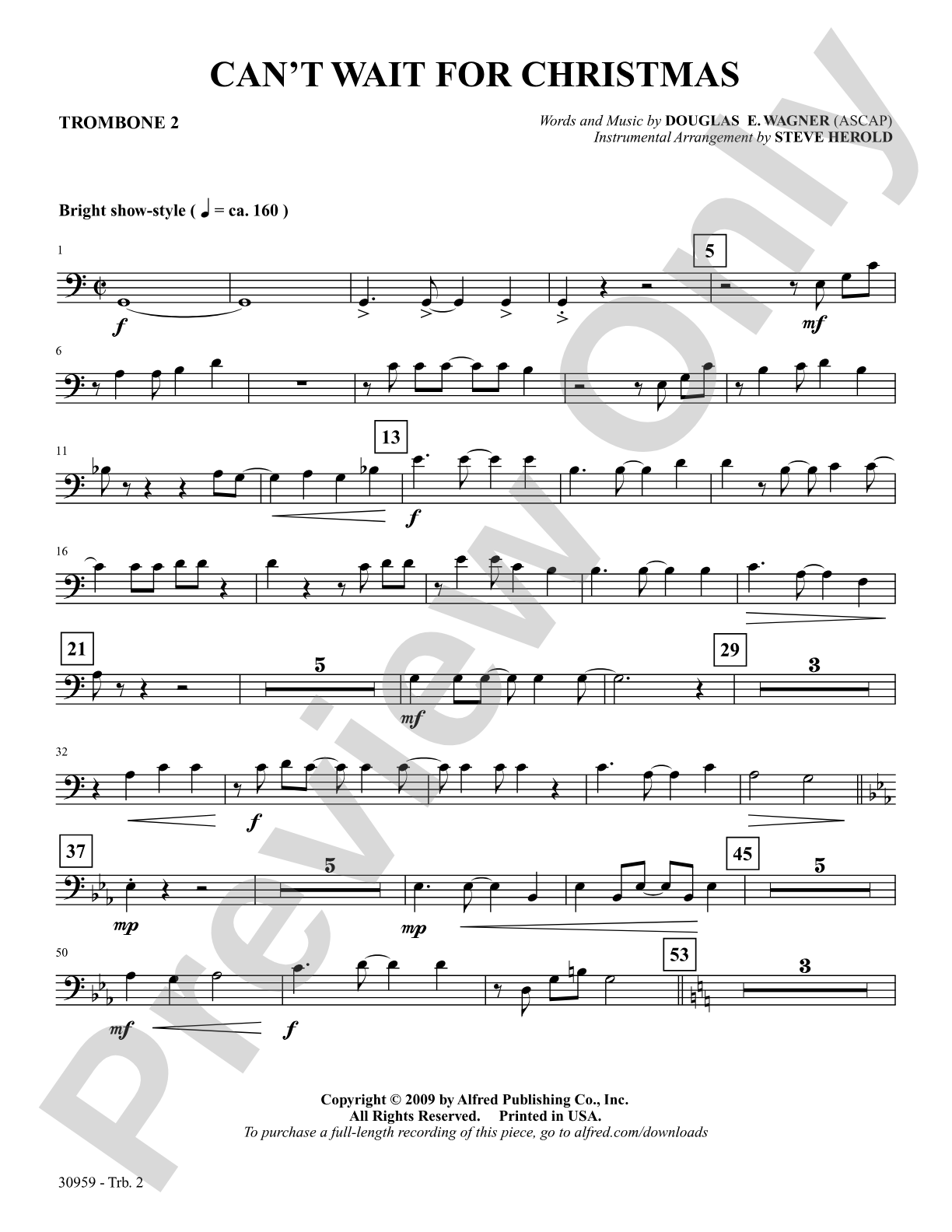 Can't Wait for Christmas: 2nd Trombone: Choral SoundPax