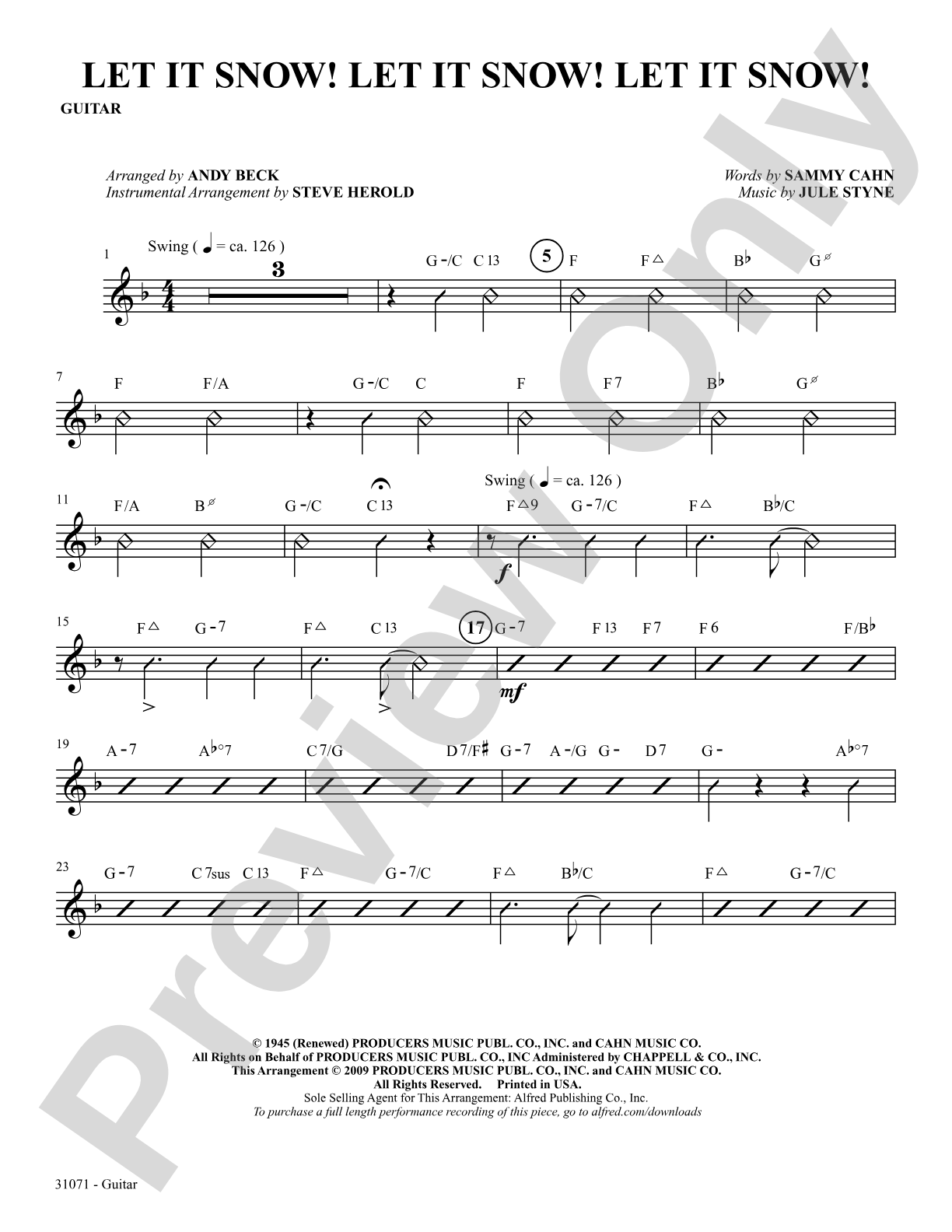 Let It Snow! Let It Snow! Let It Snow!: Guitar: Choral SoundPax