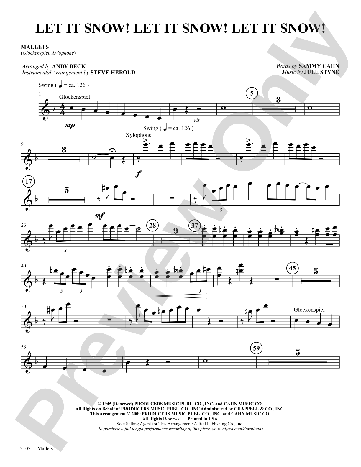 Let It Snow! Let It Snow! Let It Snow!: Mallets: Choral SoundPax