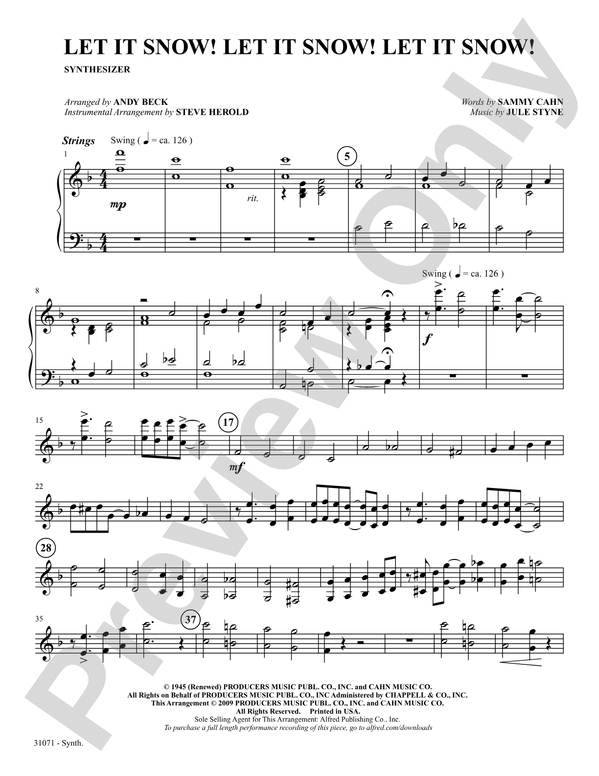 Let It Snow! Let It Snow! Let It Snow!: Synthesizer: Choral SoundPax