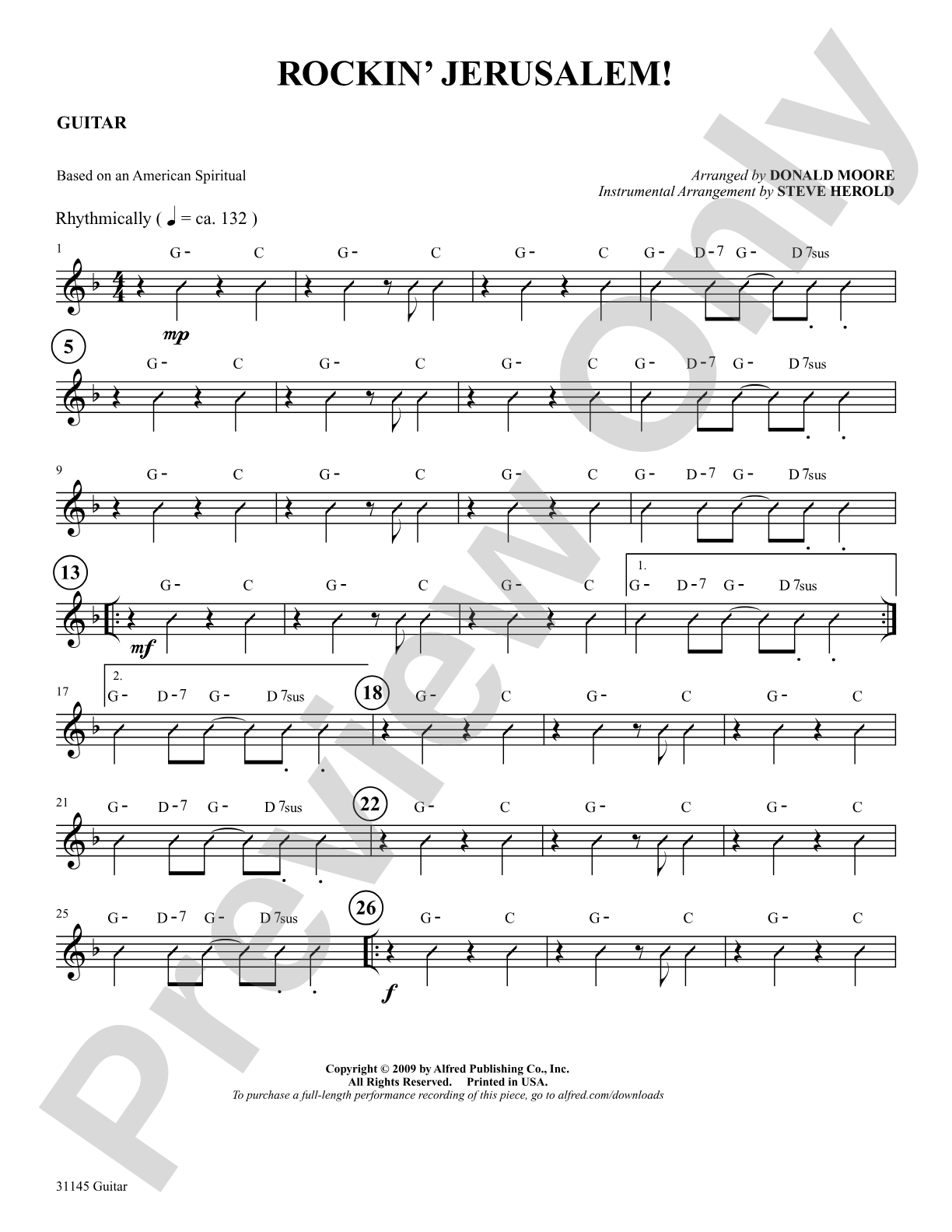 Rockin' Jerusalem: Guitar: Choral SoundPax