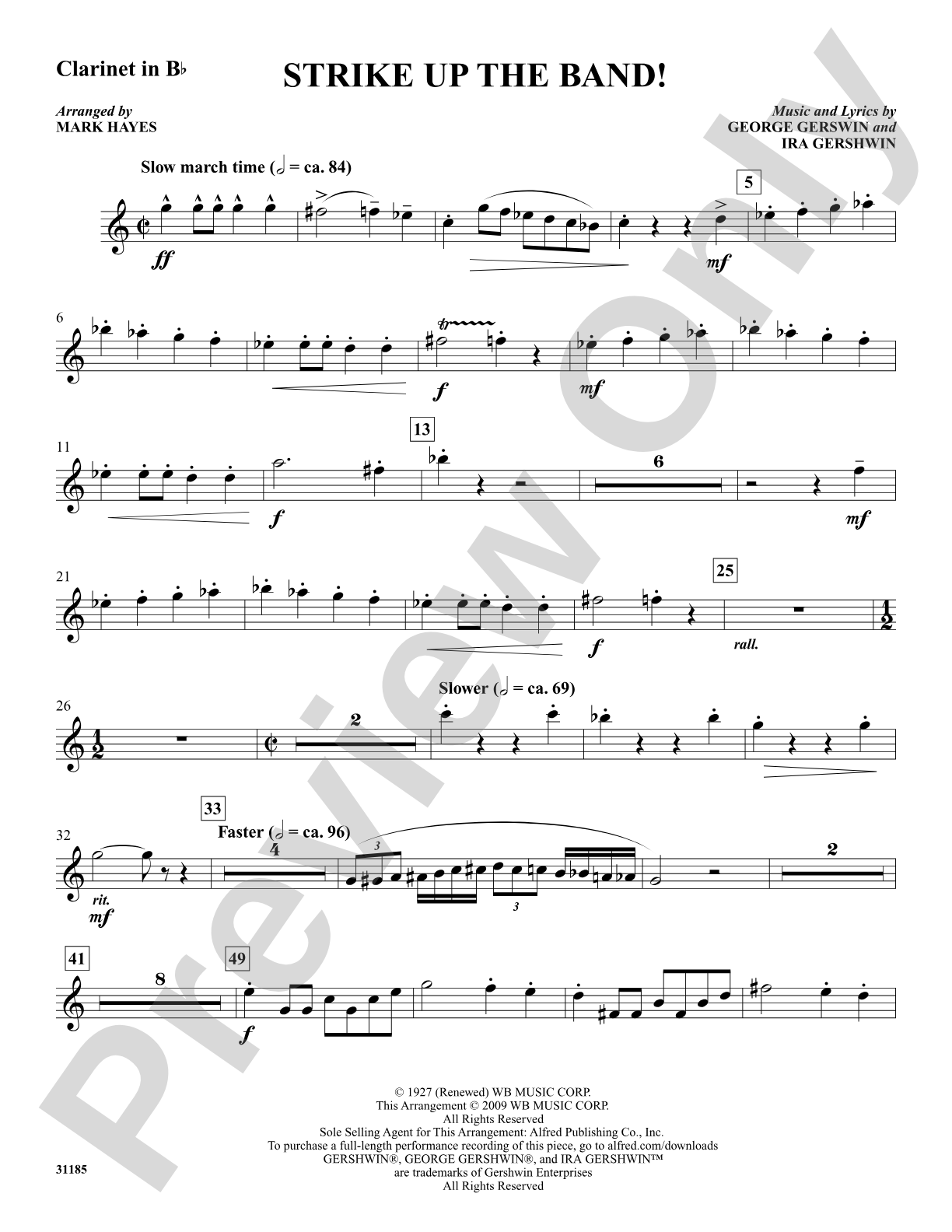 Strike Up the Band!: 1st B-flat Clarinet: Choral SoundPax