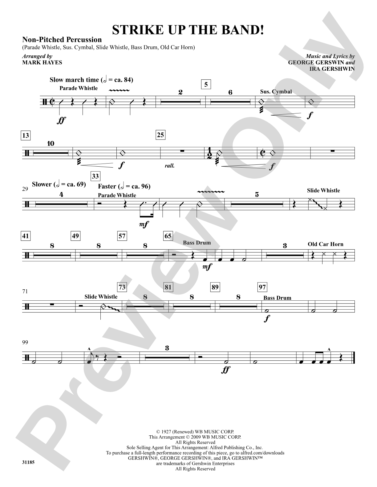 Strike Up the Band!: 2nd Percussion: Choral SoundPax