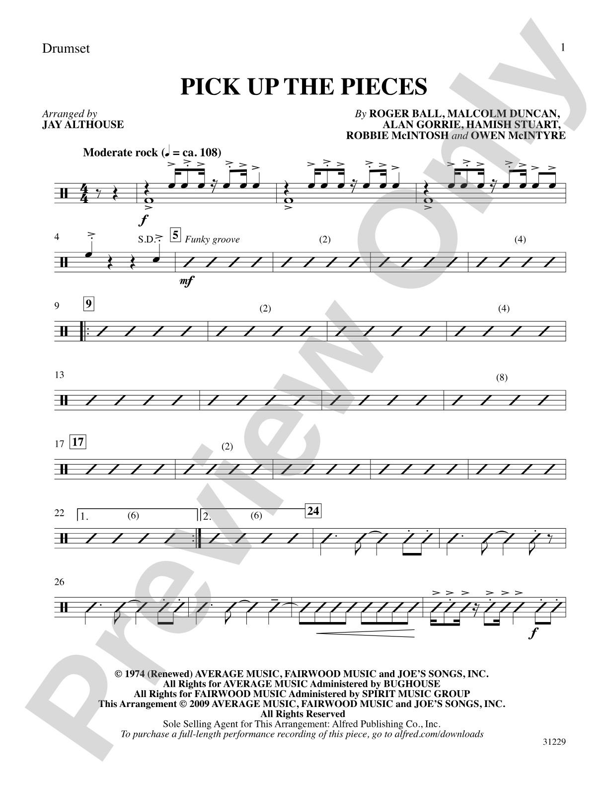 Pick Up the Pieces: Drums: Choral SoundPax