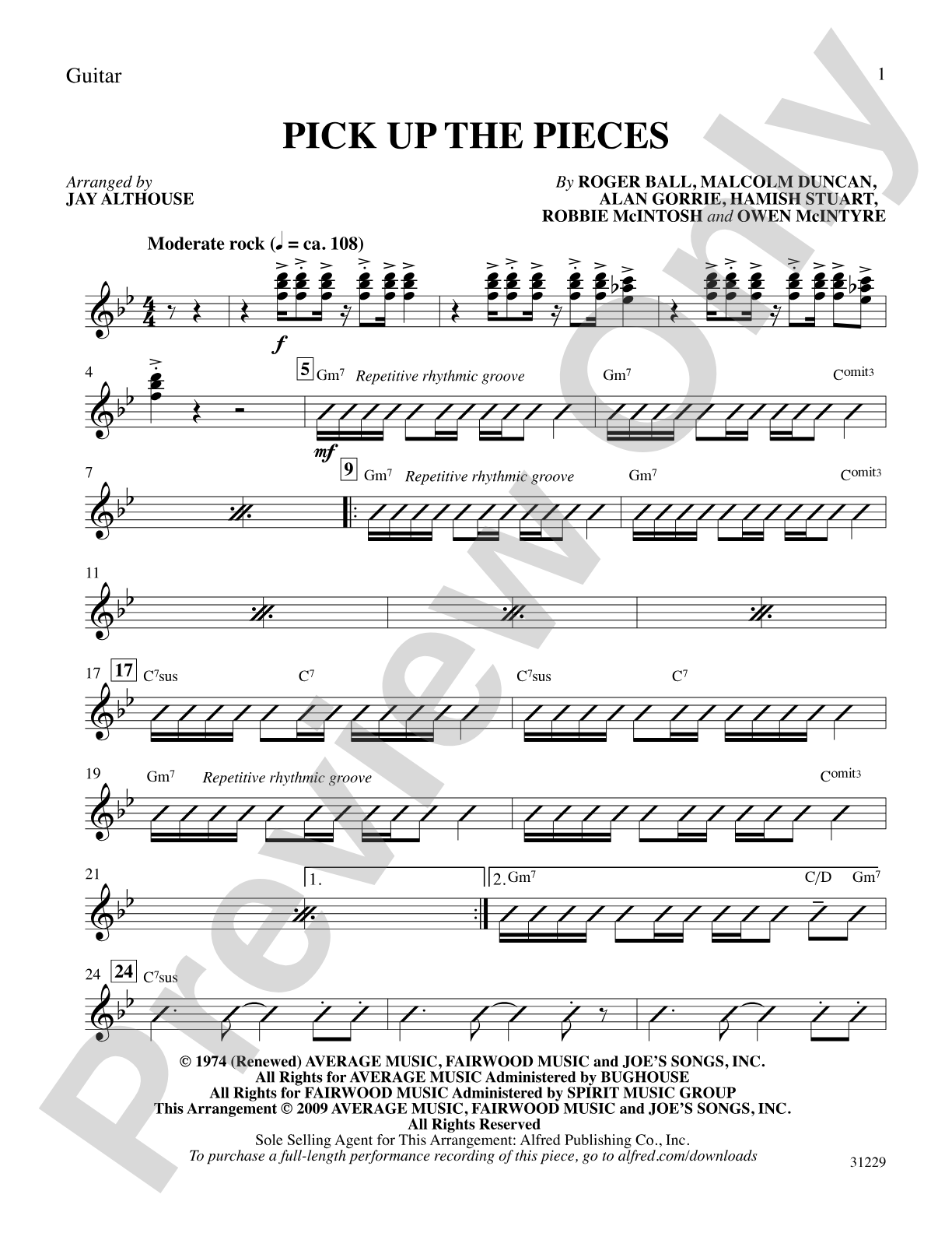Pick Up the Pieces: Guitar: Choral SoundPax