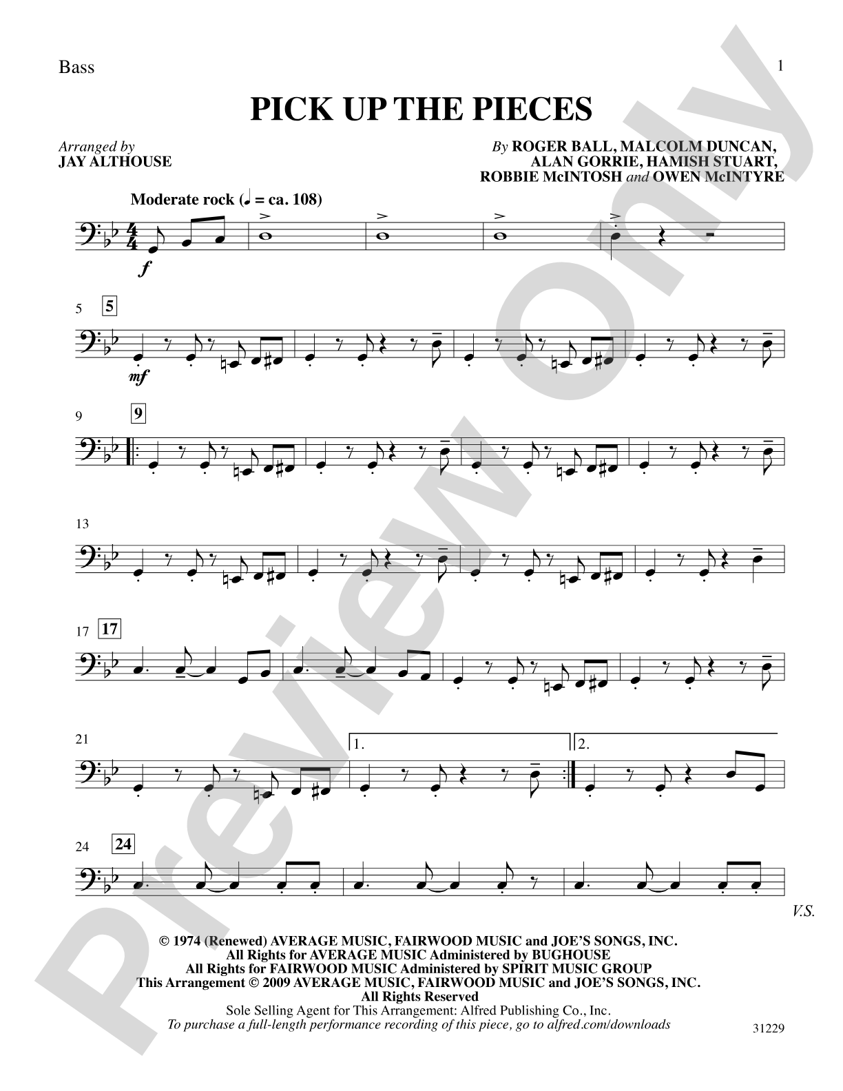 Pick Up the Pieces: String Bass: Choral SoundPax