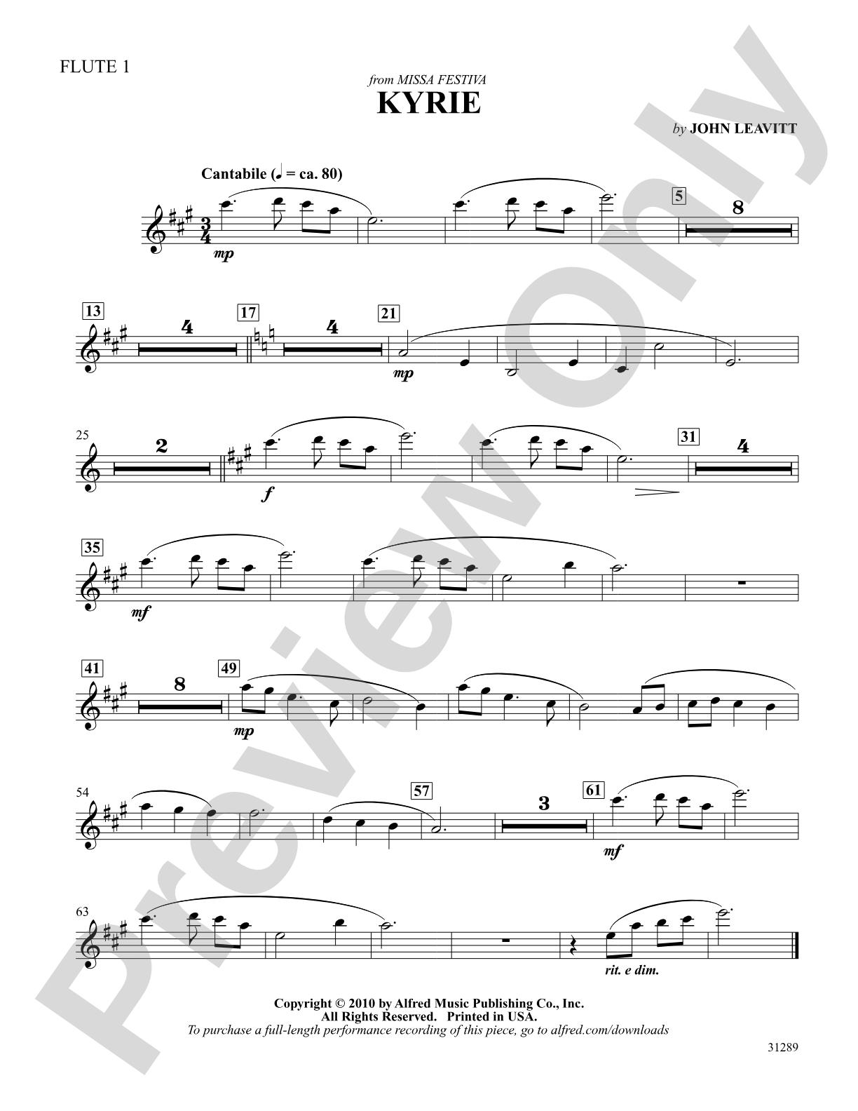 Kyrie: Flute: Choral SoundPax