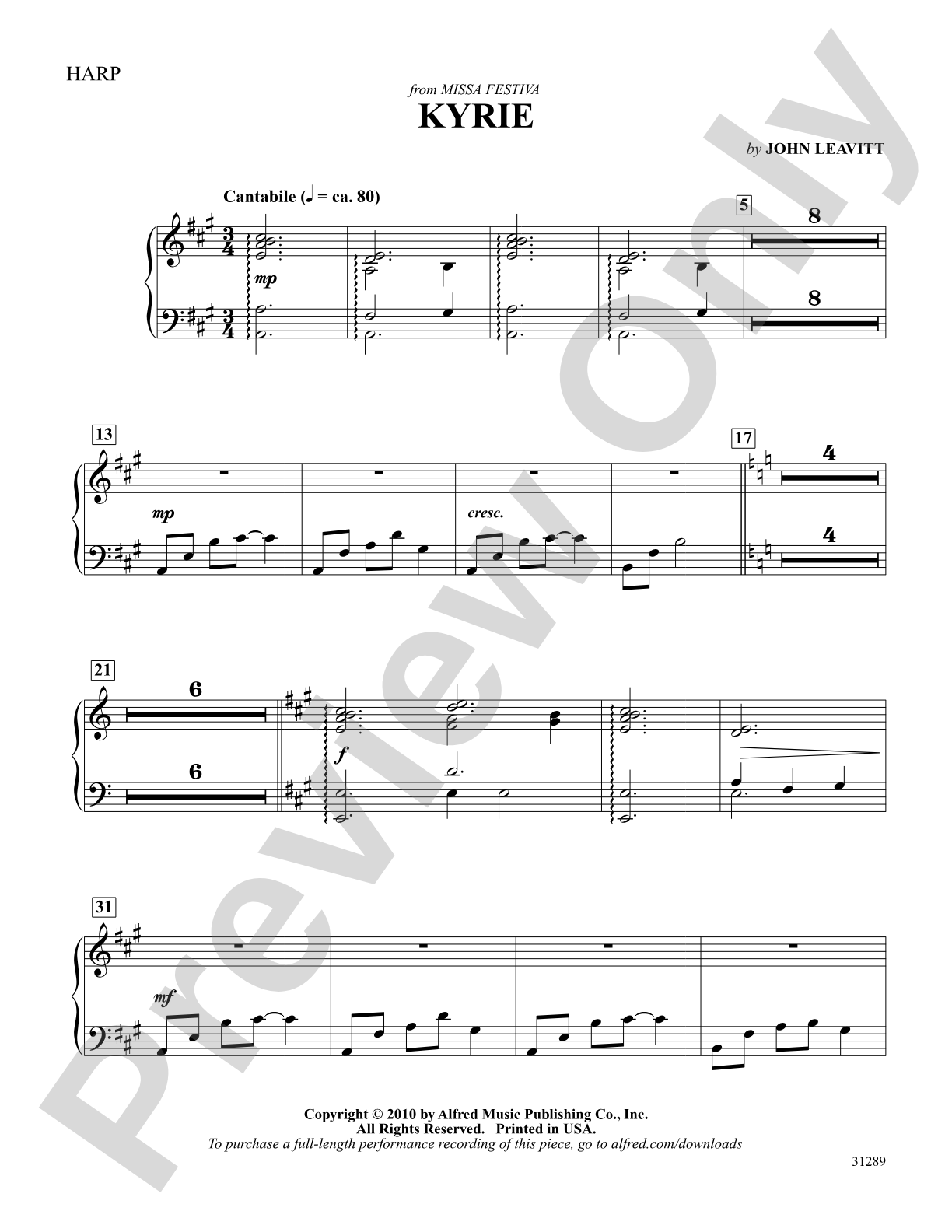 Kyrie: Harp: Choral SoundPax