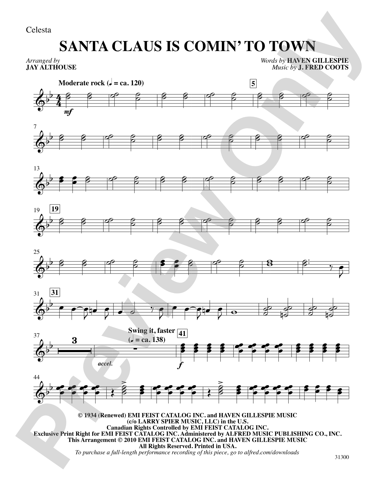 Santa Claus Is Comin' to Town: 2nd Percussion: Choral SoundPax