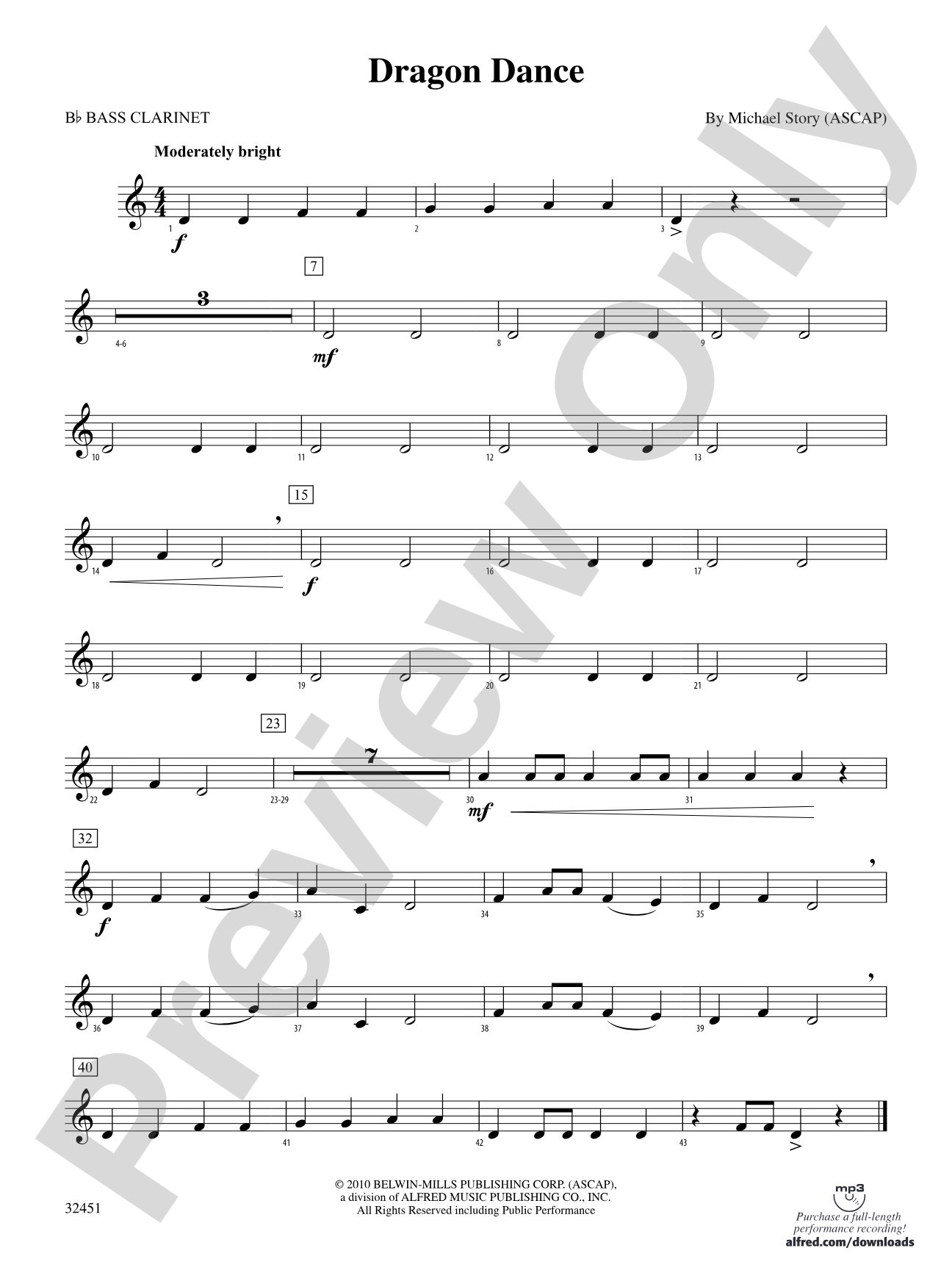 Dragon Dance: B-flat Bass Clarinet