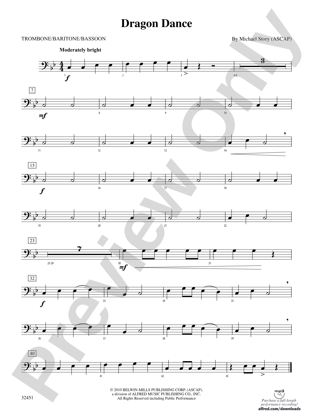 Dragon Dance: 1st Trombone