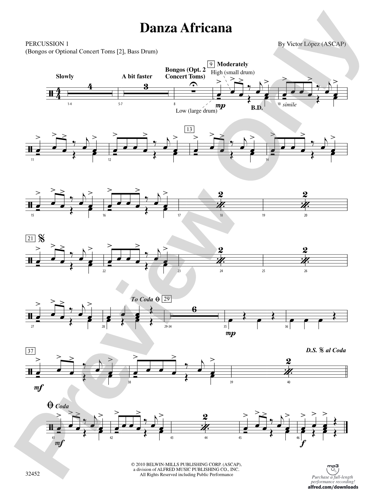 Danza Africana: 1st Percussion