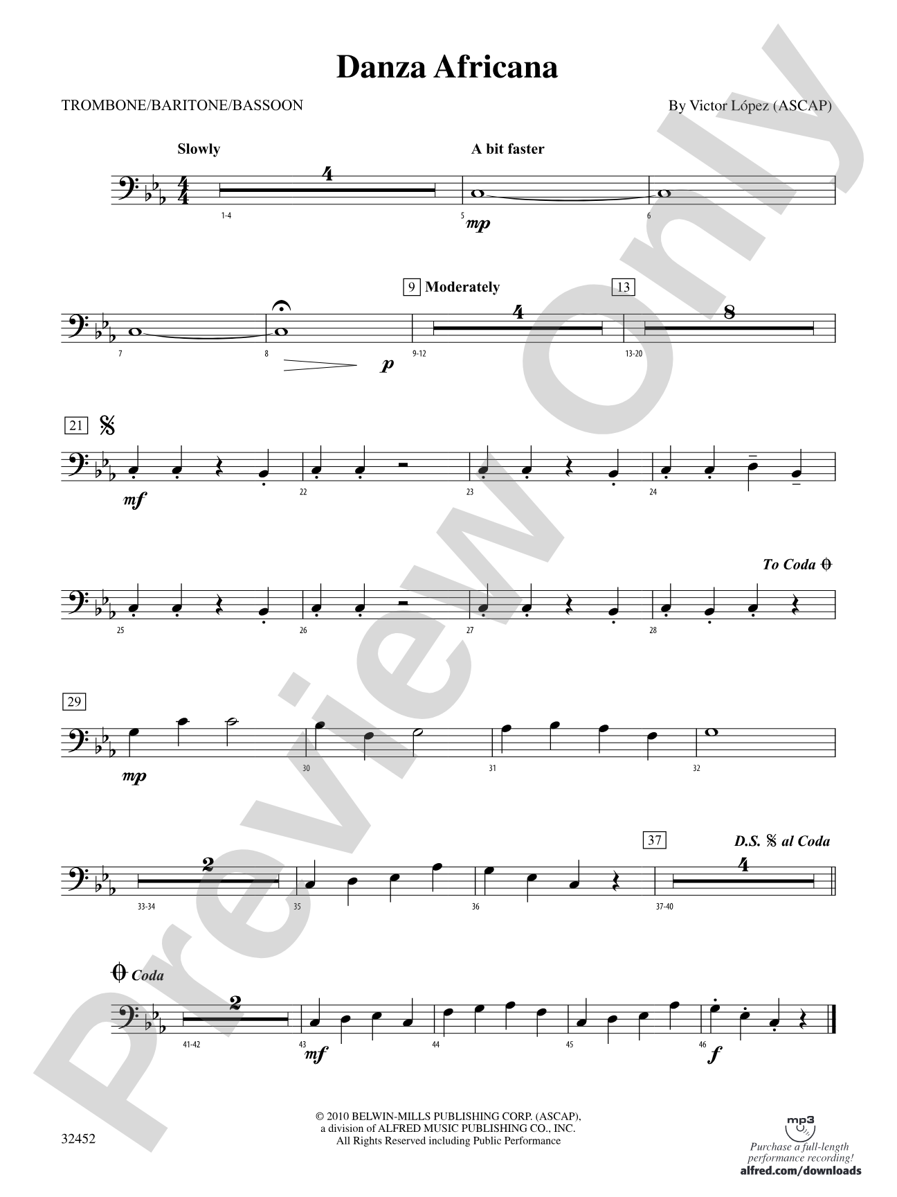 Danza Africana: 1st Trombone