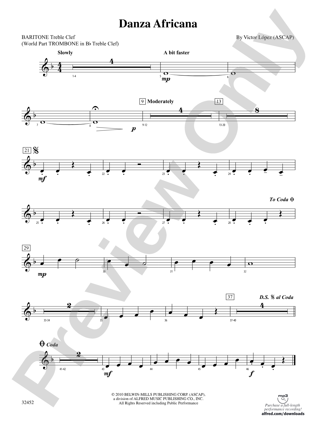 Danza Africana: (wp) Baritone T.C.