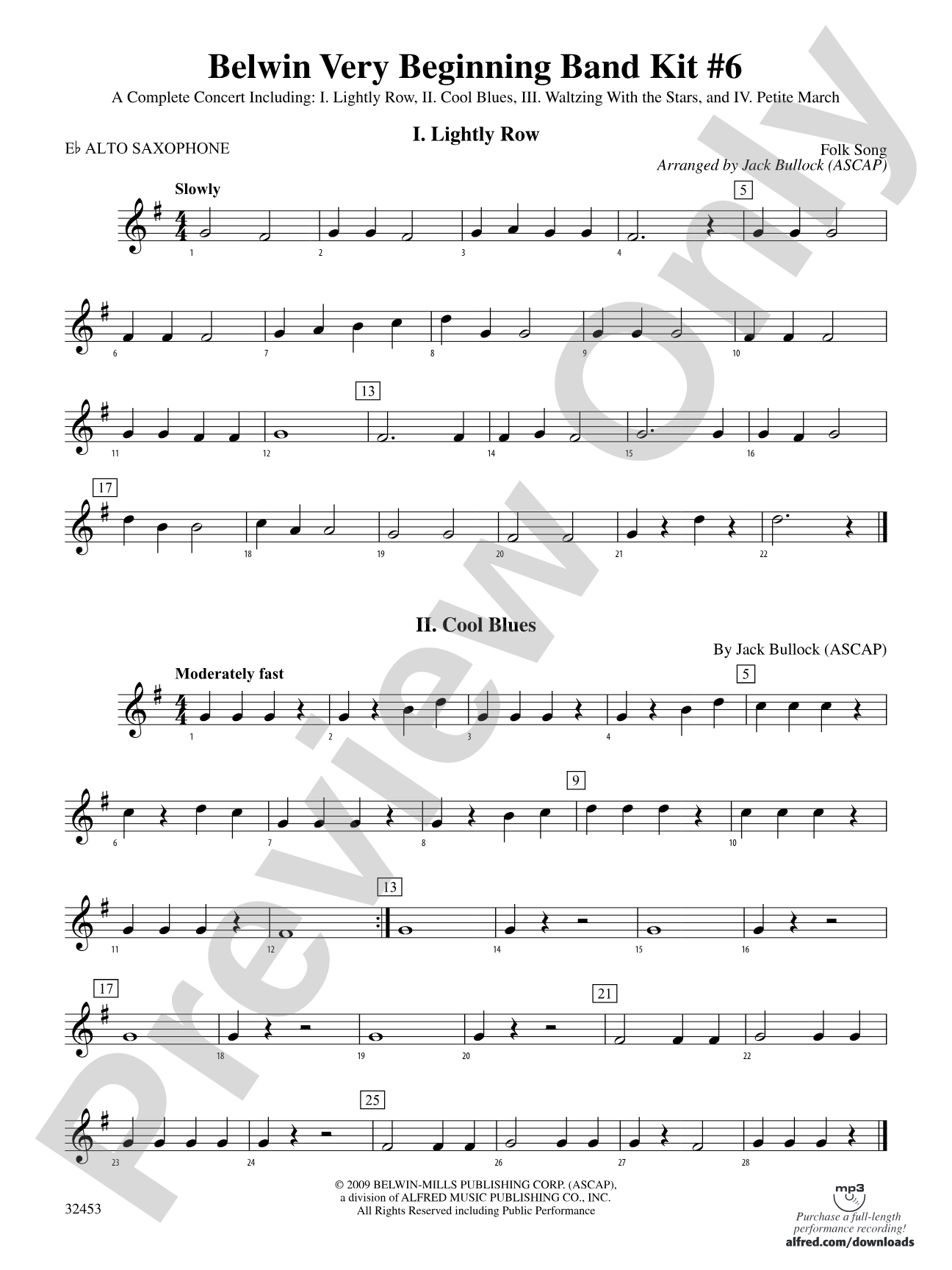 Belwin Very Beginning Band Kit #6: E-flat Alto Saxophone