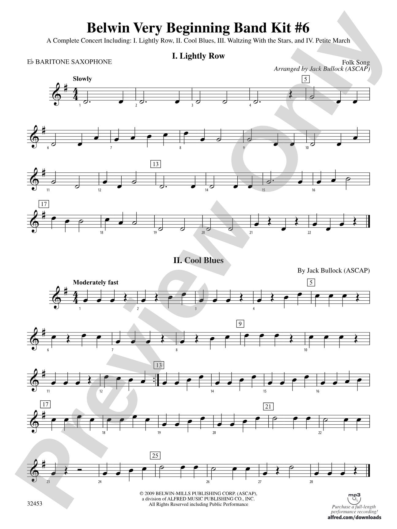 Belwin Very Beginning Band Kit #6: E-flat Baritone Saxophone