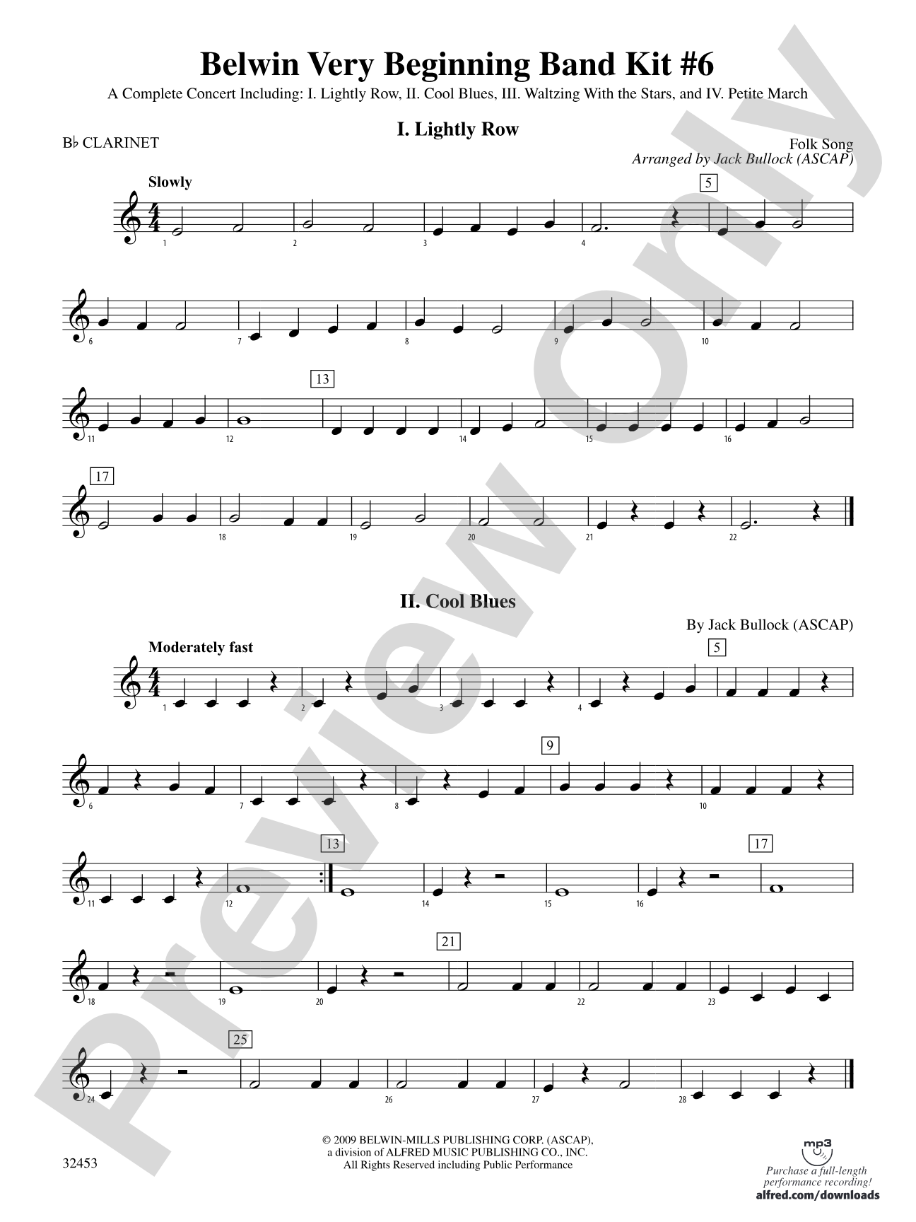 Belwin Very Beginning Band Kit #6: 1st B-flat Clarinet