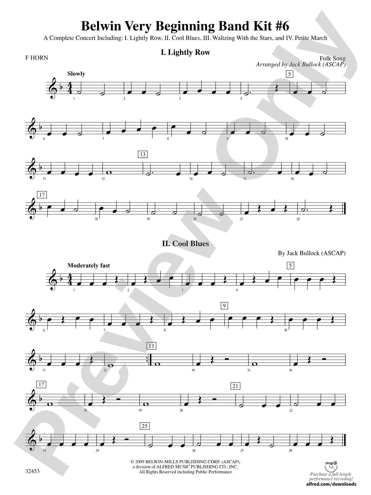 Belwin Very Beginning Band Kit #6: 1st F Horn