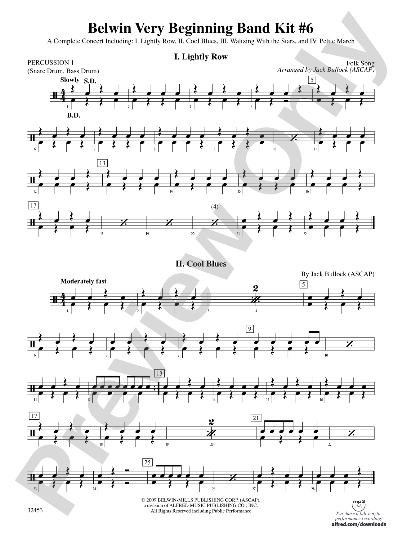 Belwin Very Beginning Band Kit #6: 1st Percussion