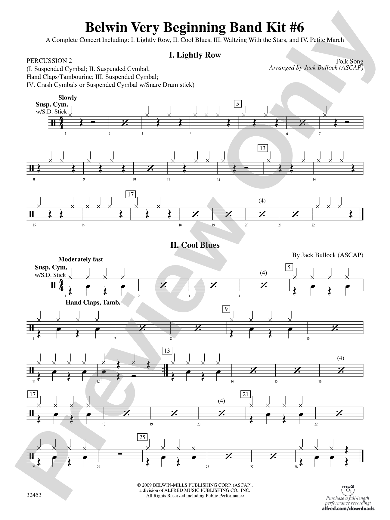 Belwin Very Beginning Band Kit #6: 2nd Percussion