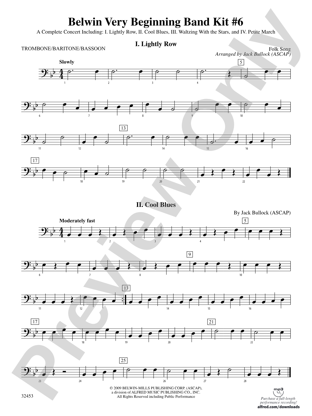 Belwin Very Beginning Band Kit #6: 1st Trombone