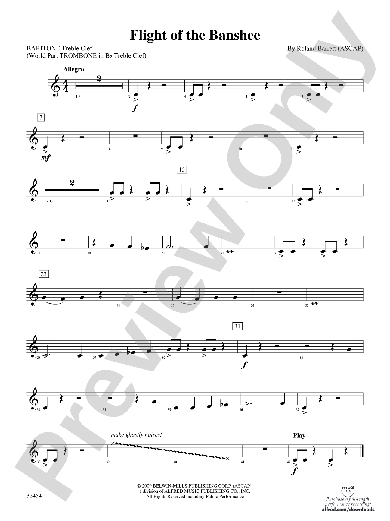 Flight of the Banshee: Baritone T.C.