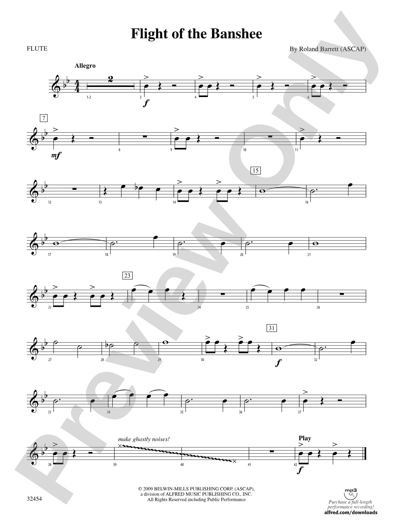 Flight of the Banshee: Flute