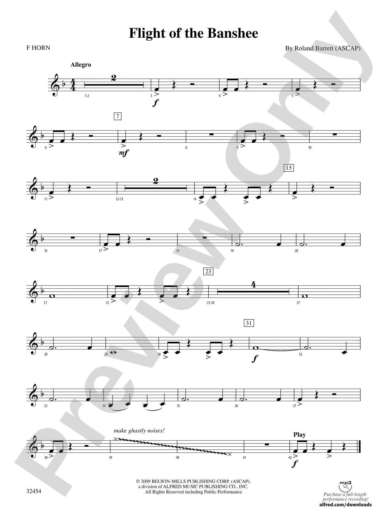 Flight of the Banshee: 1st F Horn
