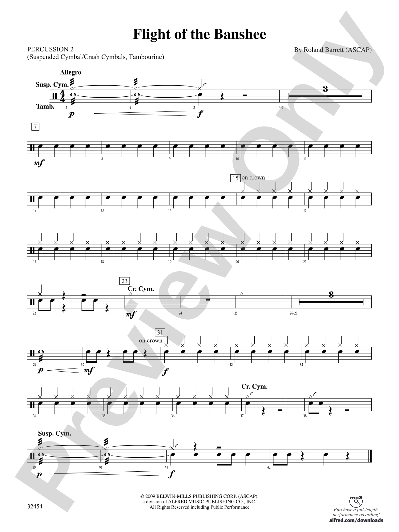 Flight of the Banshee: 2nd Percussion