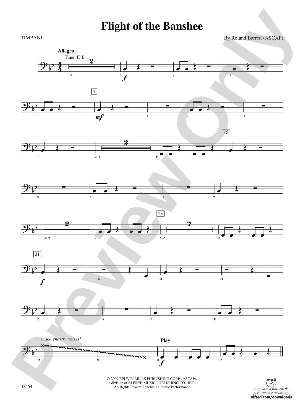 Flight of the Banshee: Timpani