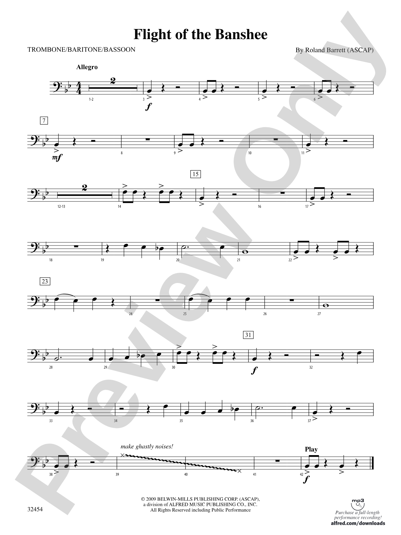 Flight of the Banshee: 1st Trombone
