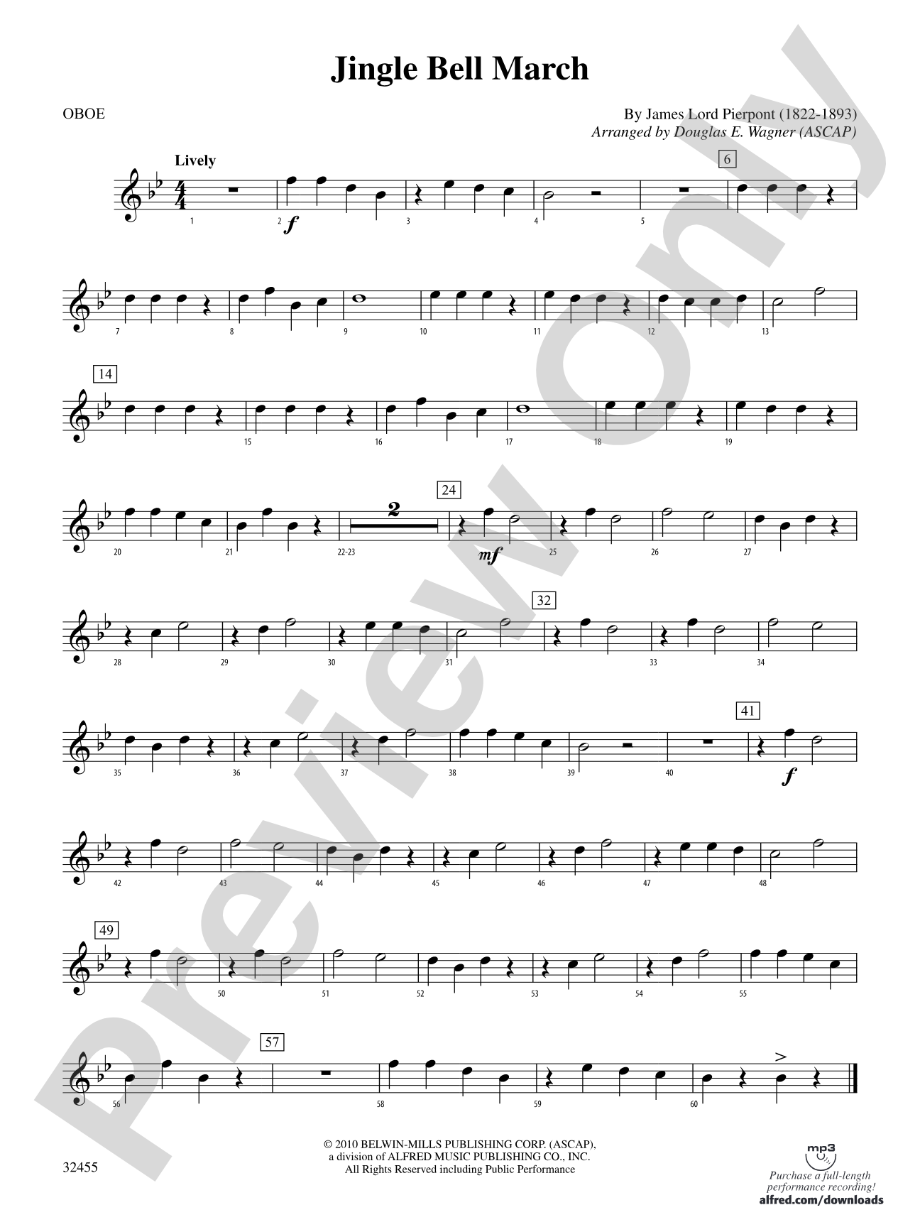 Jingle Bell March: Oboe