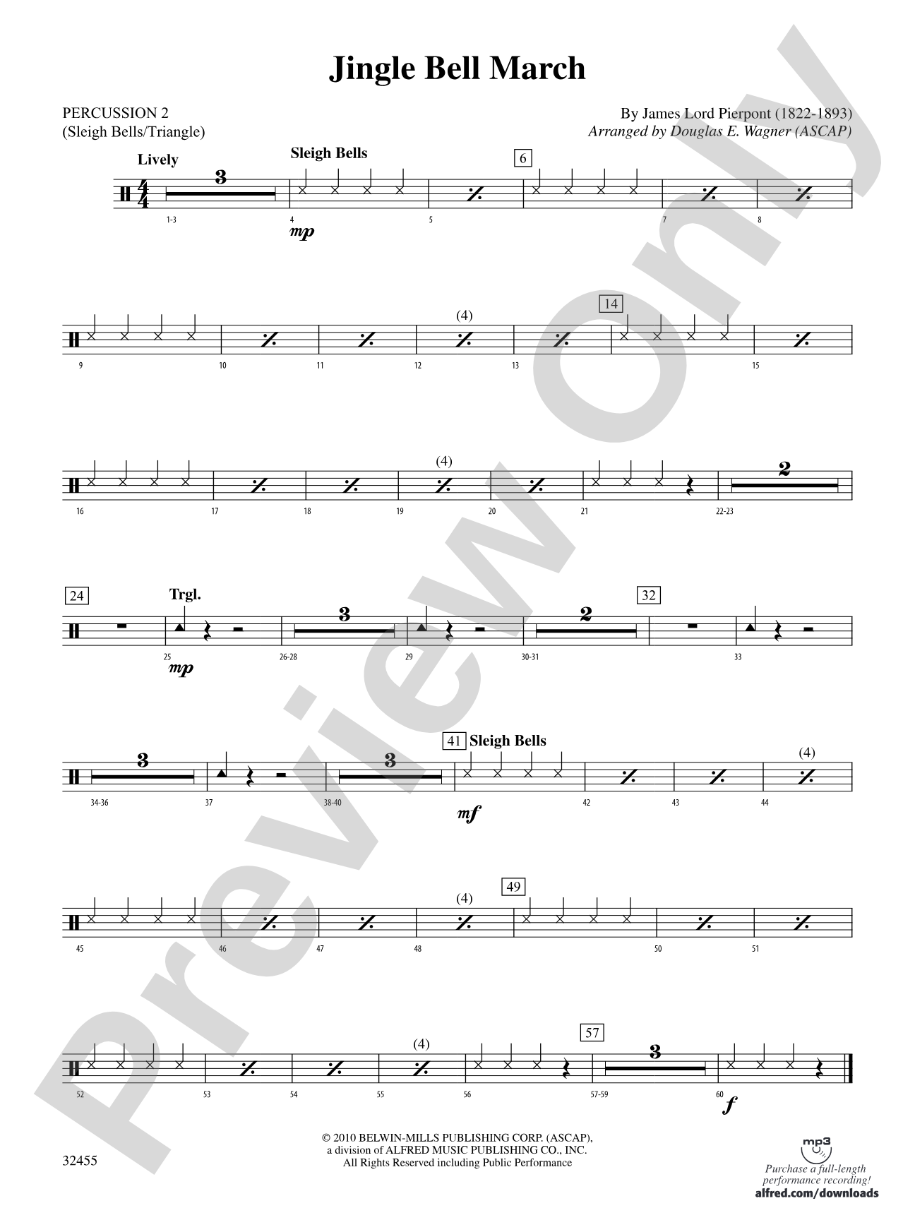 Jingle Bell March: 2nd Percussion