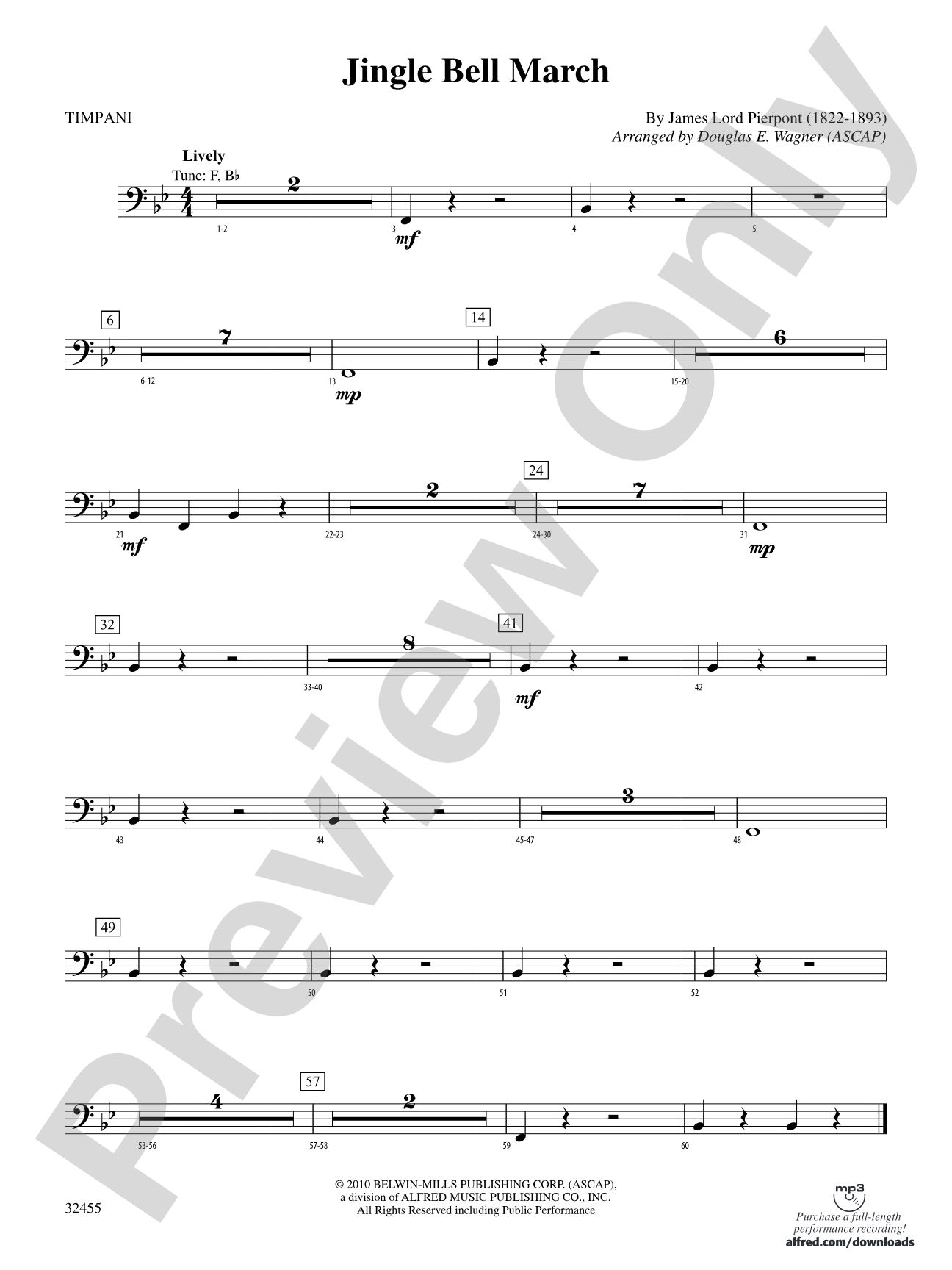 Jingle Bell March: Timpani