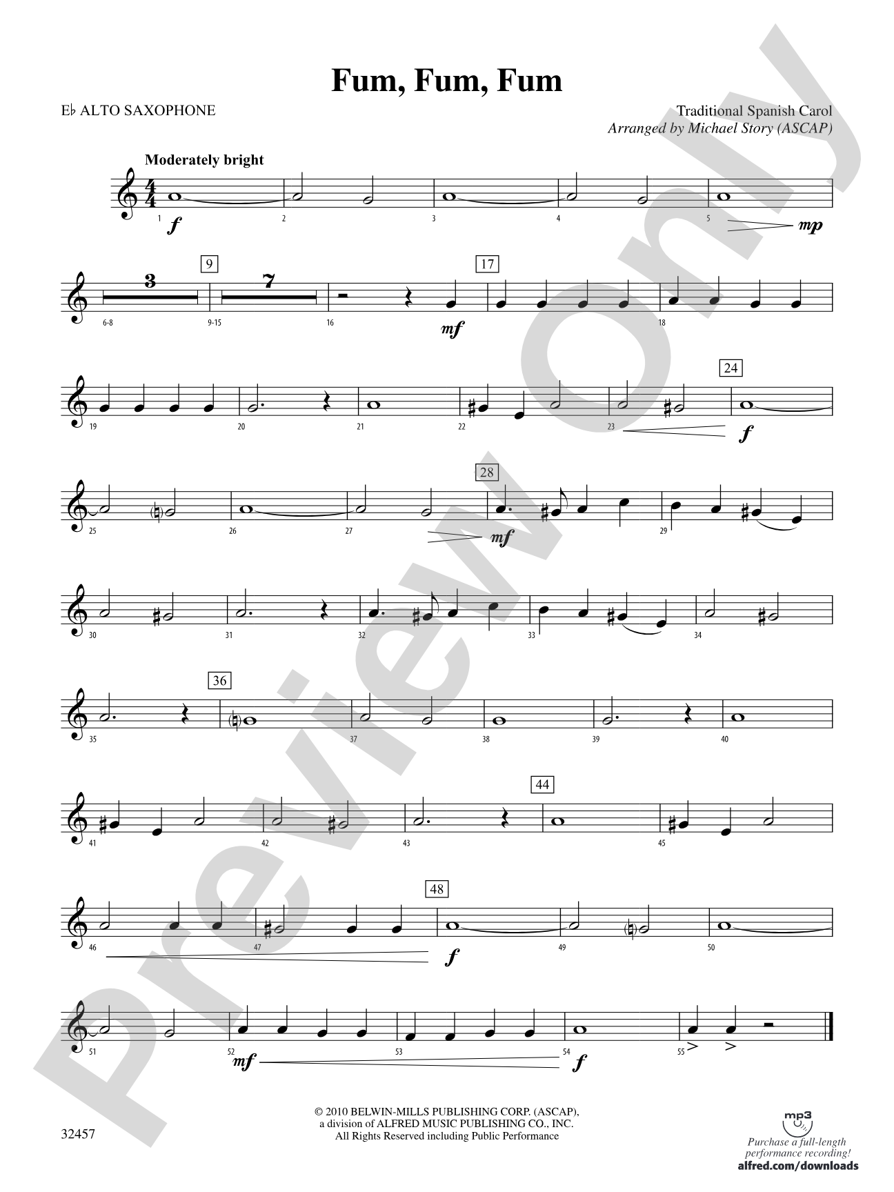 Fum, Fum, Fum: E-flat Alto Saxophone