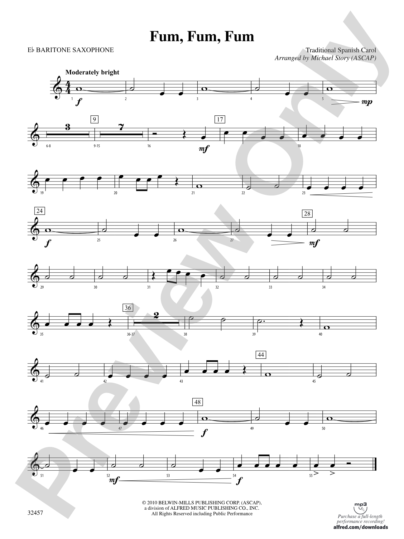 Fum, Fum, Fum: E-flat Baritone Saxophone