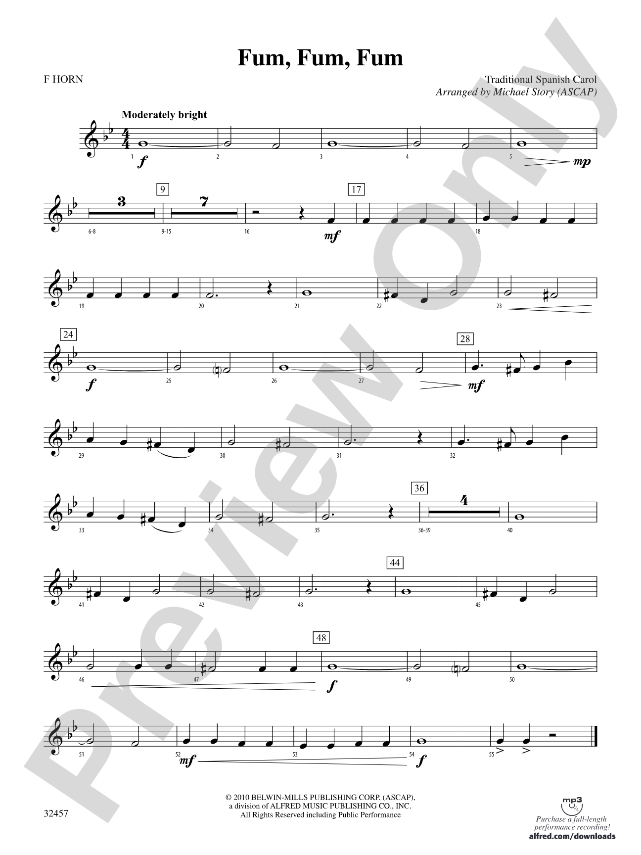 Fum, Fum, Fum: 1st F Horn