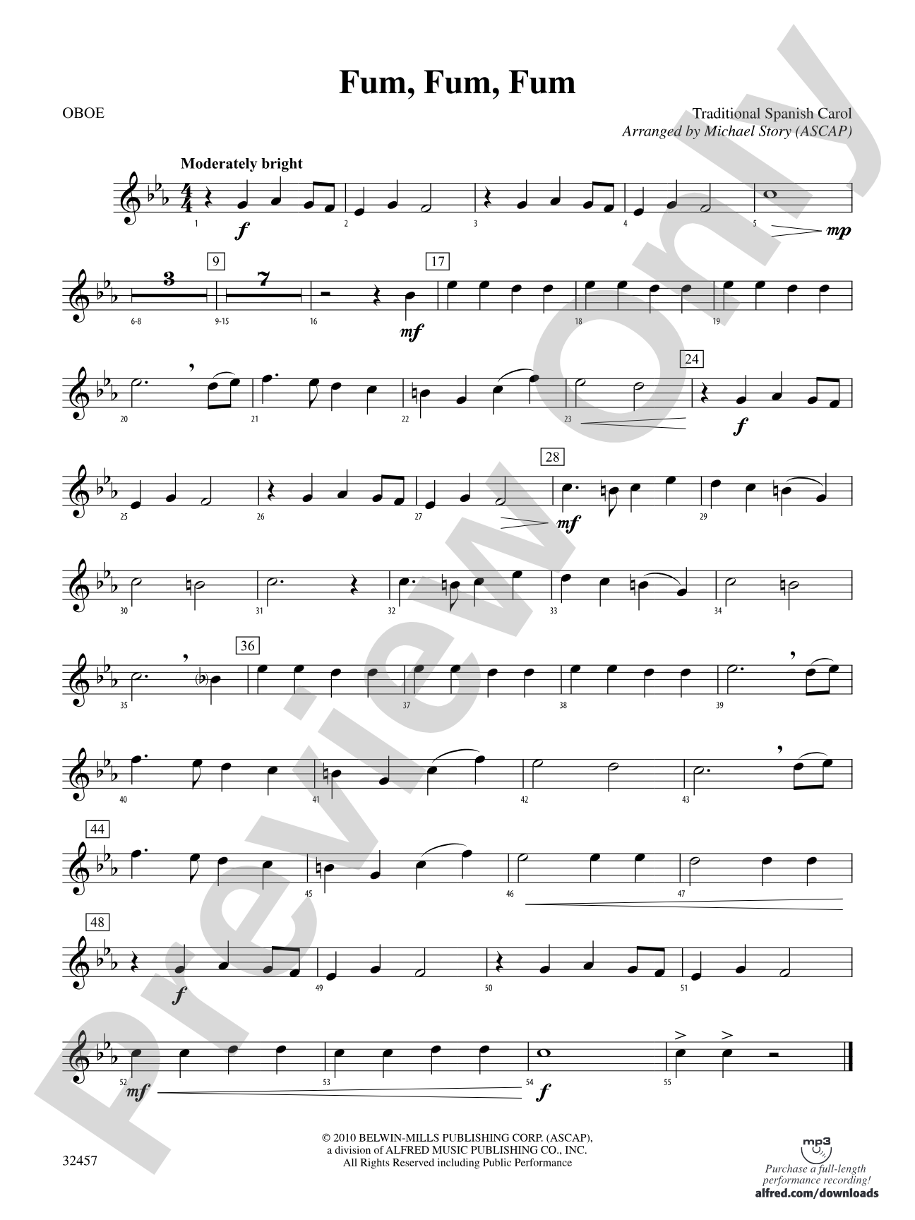 Fum, Fum, Fum: Oboe