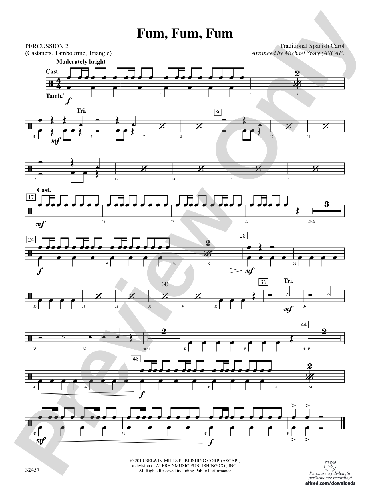 Fum, Fum, Fum: 2nd Percussion