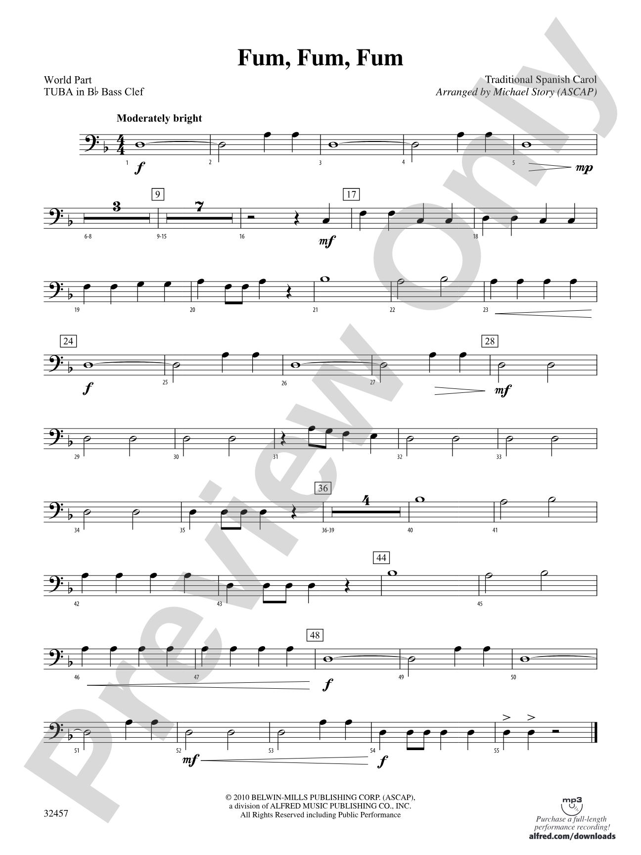Fum, Fum, Fum: (wp) B-flat Tuba B.C.