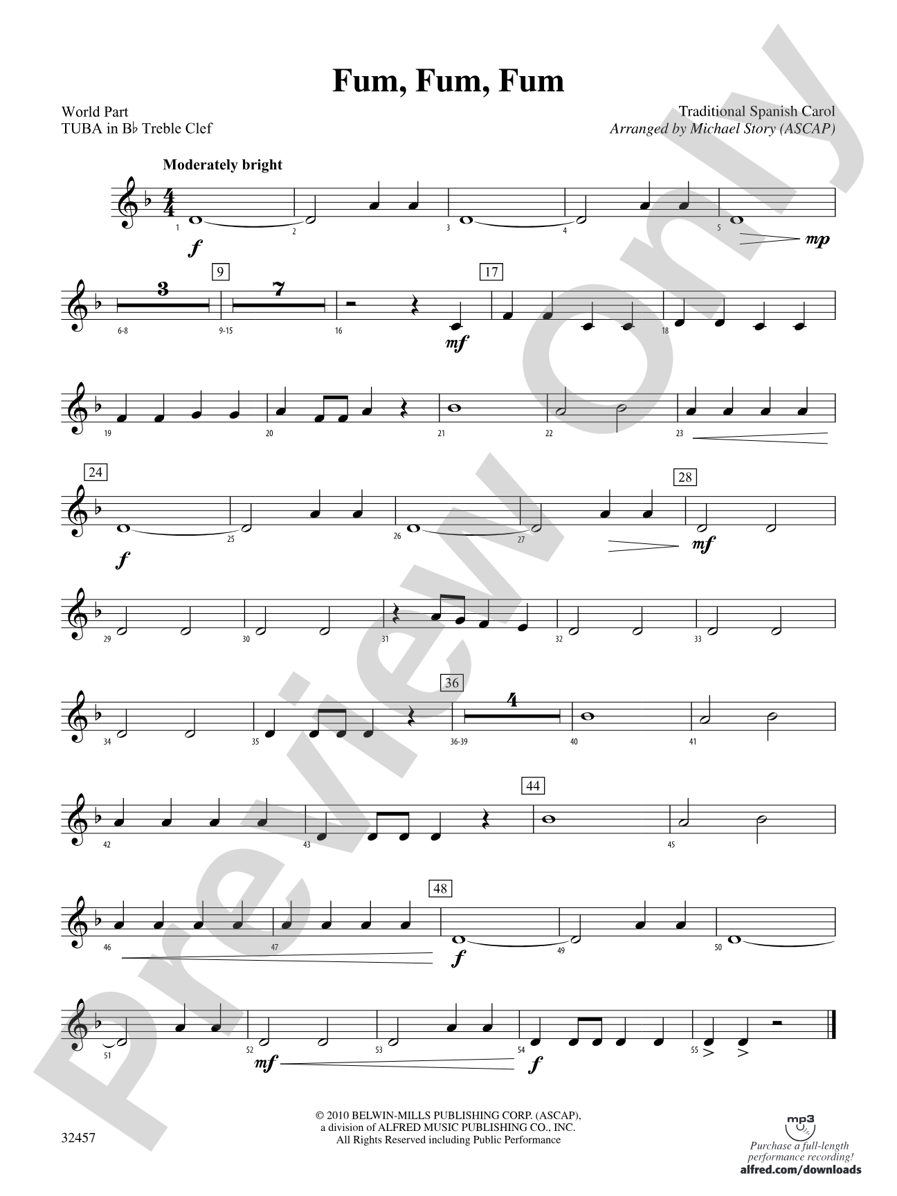 Fum, Fum, Fum: (wp) B-flat Tuba T.C.