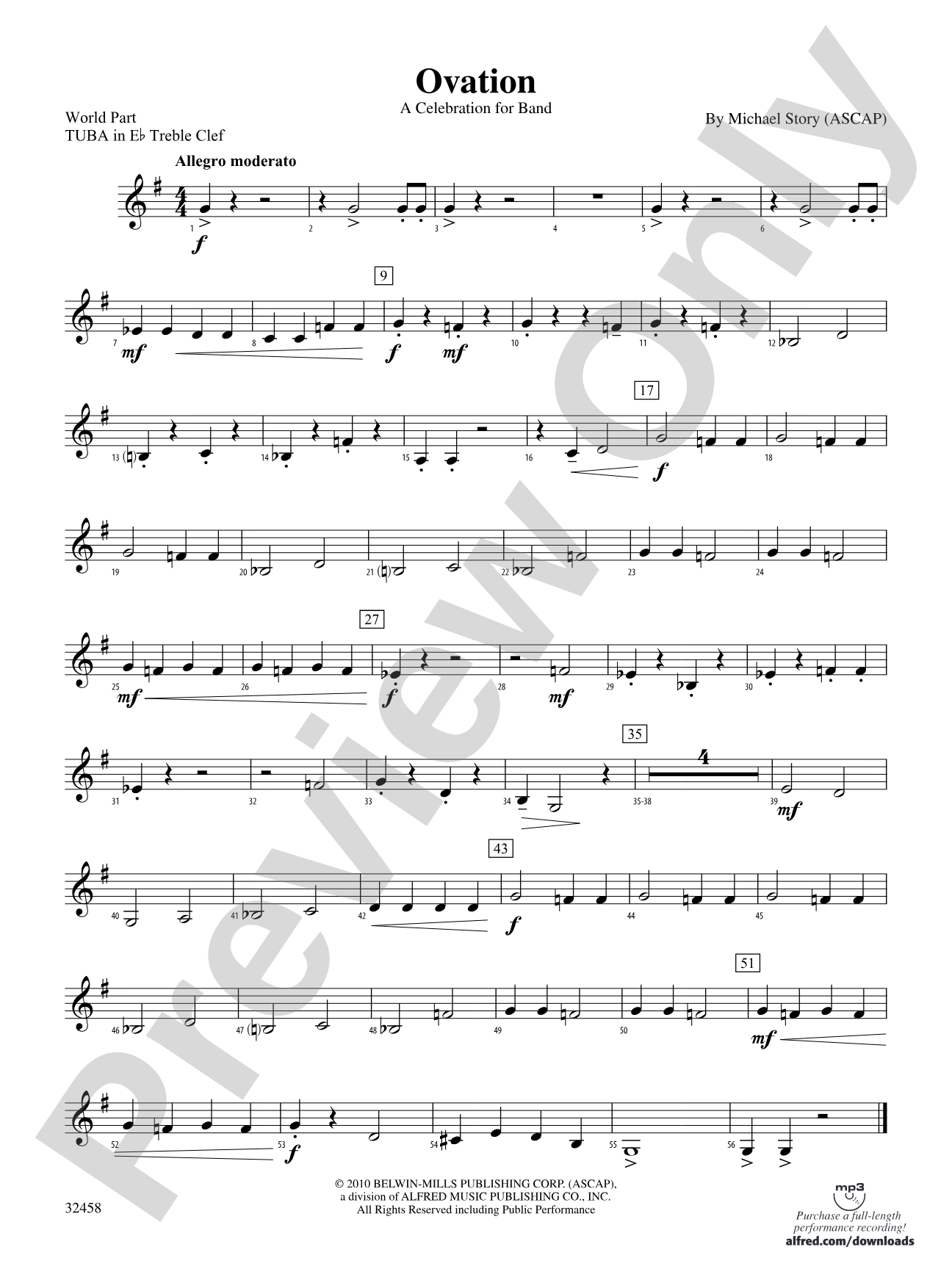 Ovation: (wp) E-flat Tuba T.C.