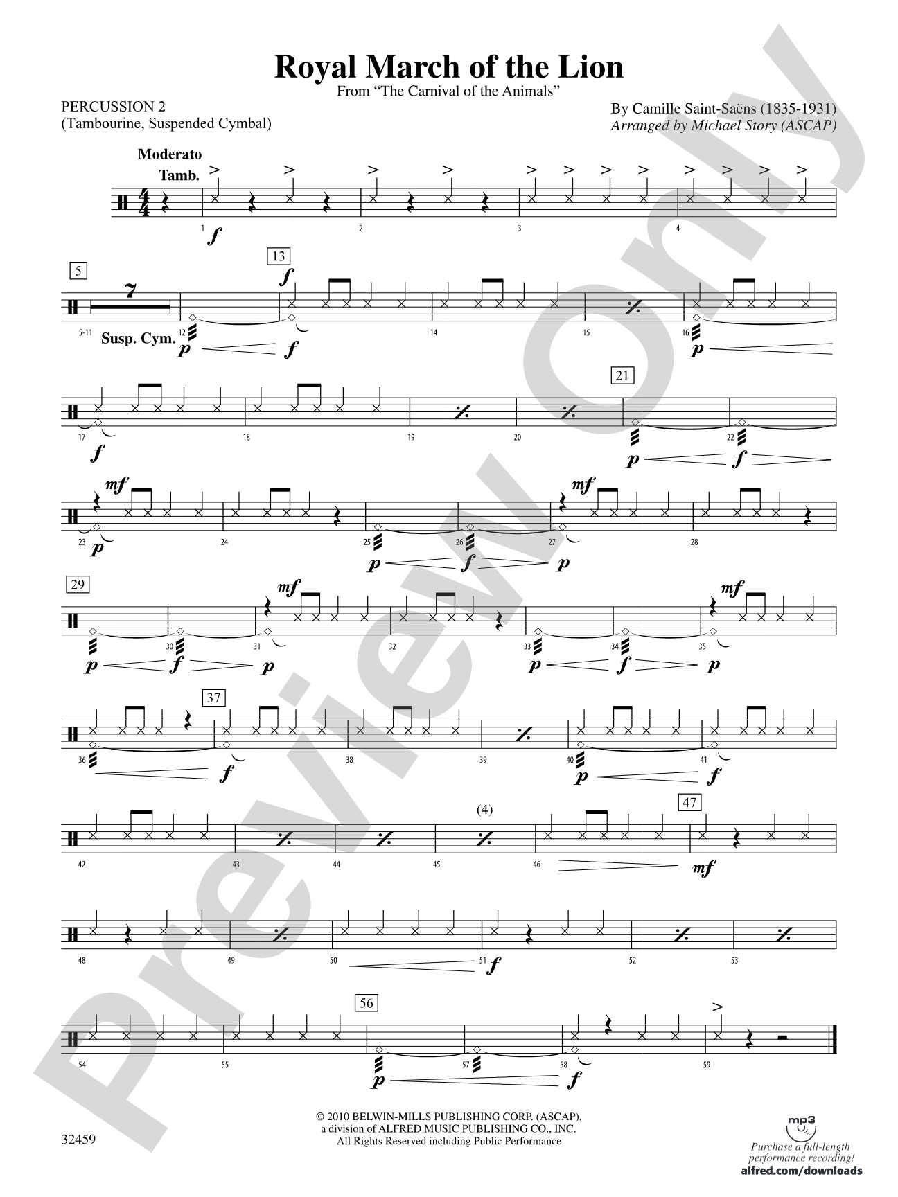 Royal March of the Lion: 2nd Percussion