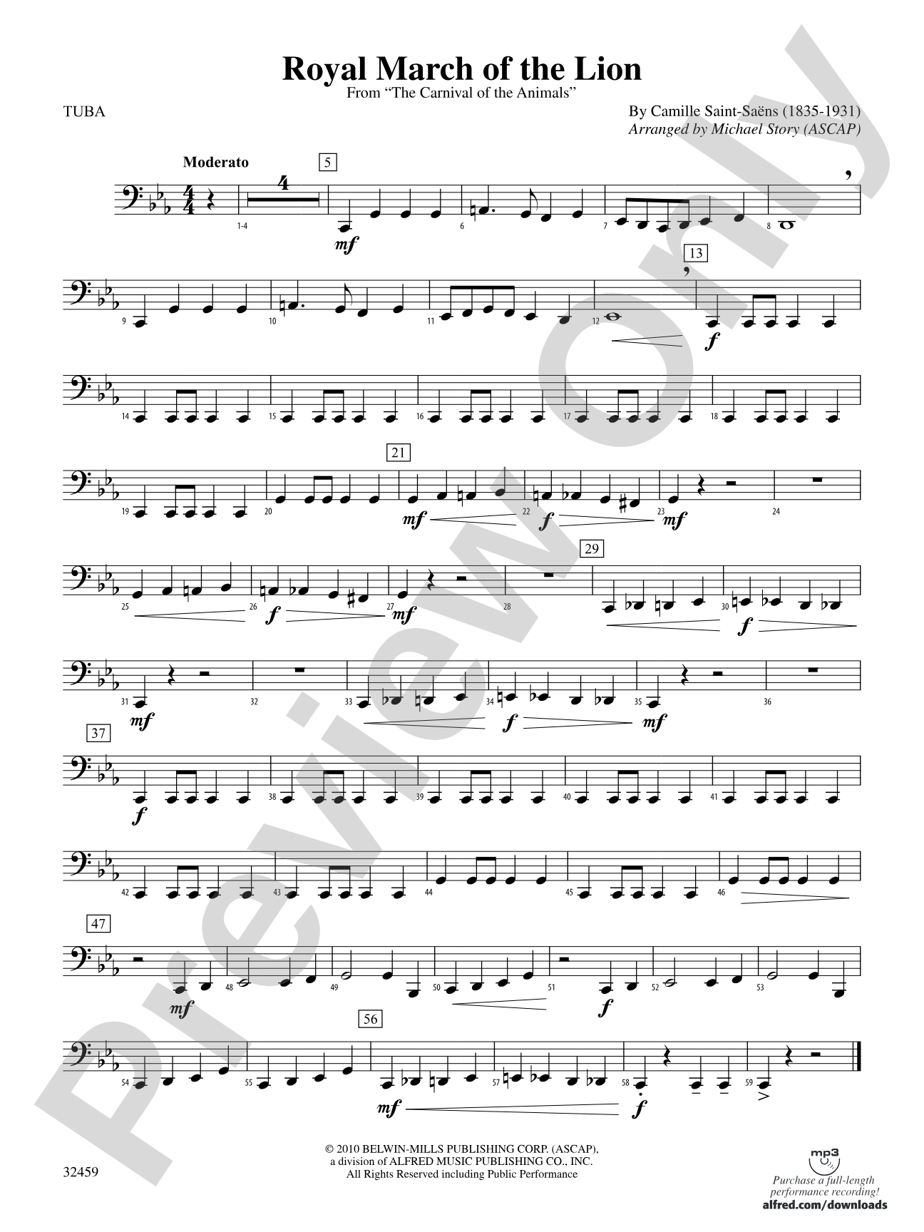 Royal March of the Lion: Tuba