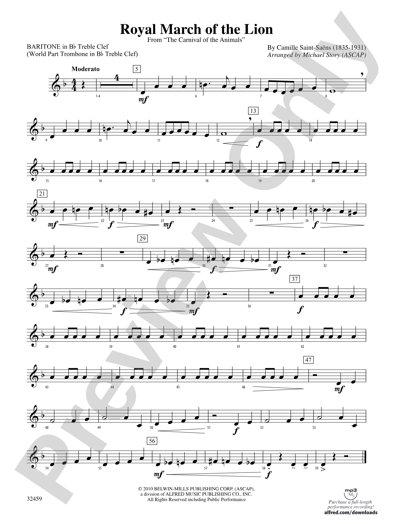 Royal March of the Lion: (wp) Baritone T.C.