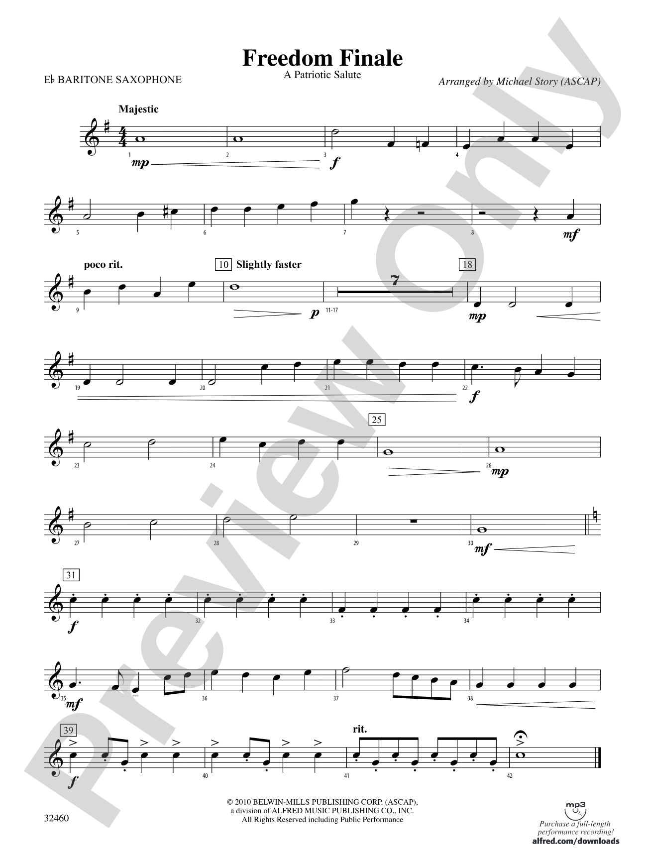 Freedom Finale: E-flat Baritone Saxophone