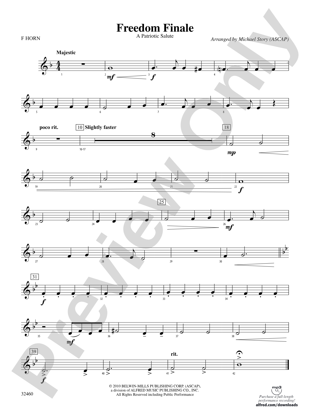 Freedom Finale: 1st F Horn
